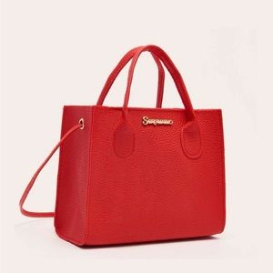 Mini metal letter detail satchel bag